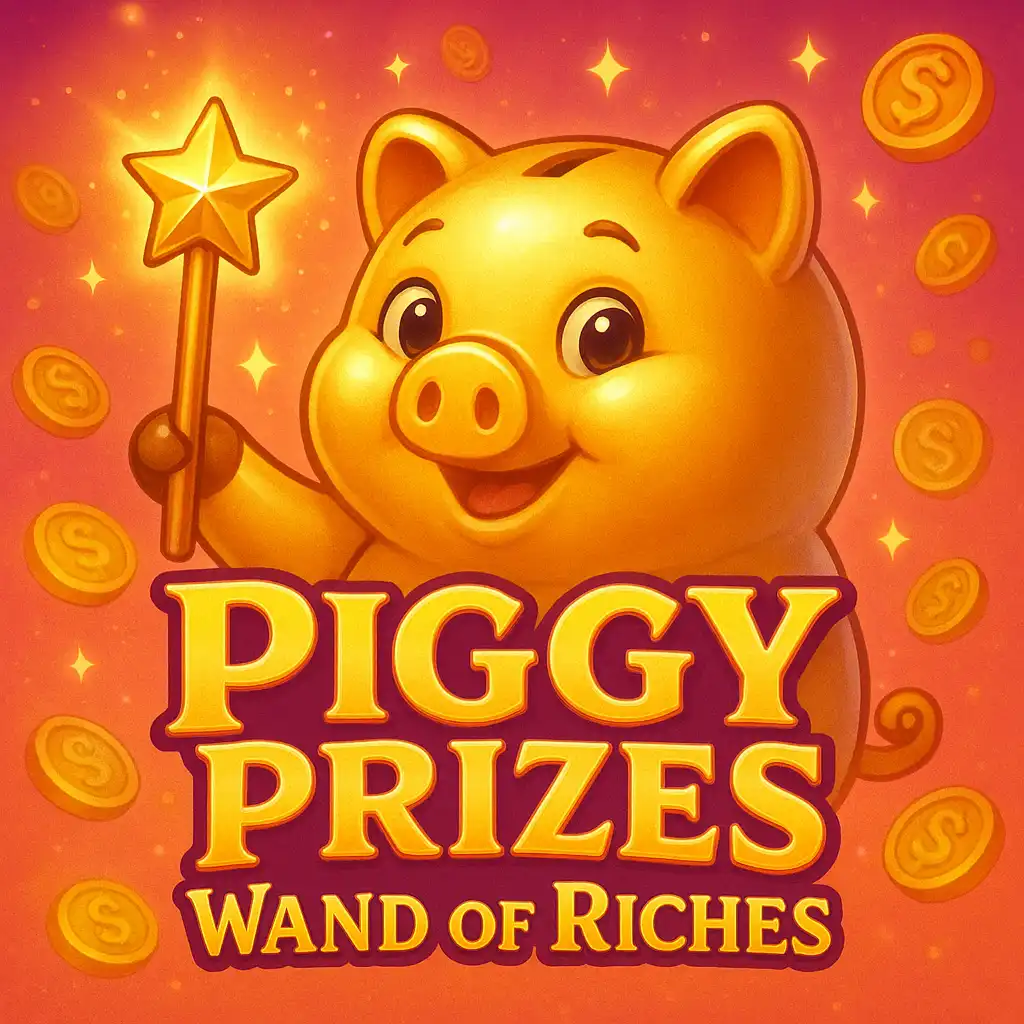 Piggy Prizes Wand of Riches slot game cover art